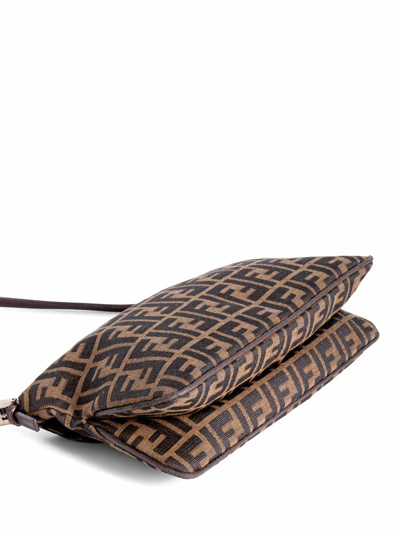 Fendi Zucca Mama Flap Bag Brown MM-designer resale