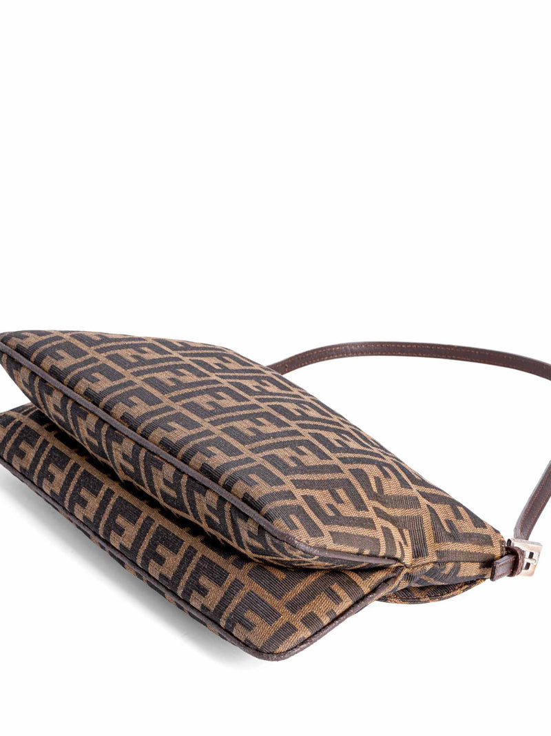 Fendi Zucca Mama Flap Bag Brown MM-designer resale