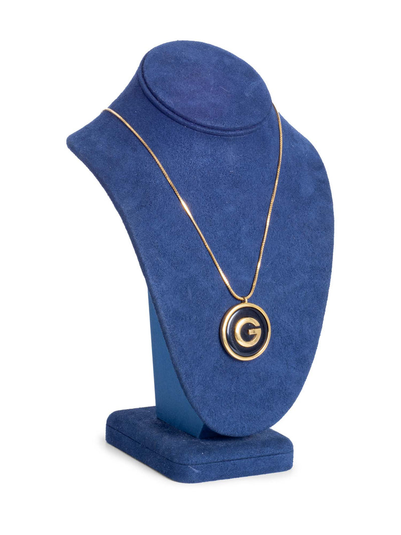 Givenchy Vintage G Logo 24K Gold Plated Necklace-designer resale