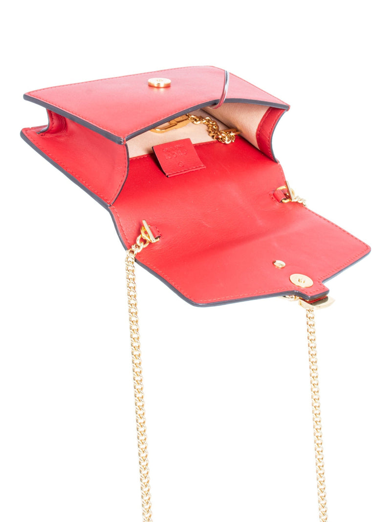 Gucci Calfskin Super Mini Sylvie Chain Messenger Bag Red-designer resale