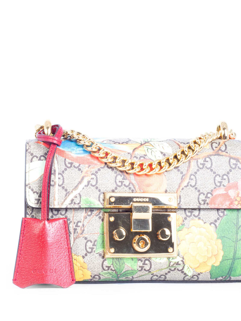 Gucci GG Supreme Floral Flap Messenger Bag Multicolor-designer resale