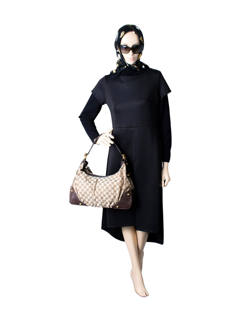 Gucci GG Supreme Large Hobo Bag Brown-designer resale