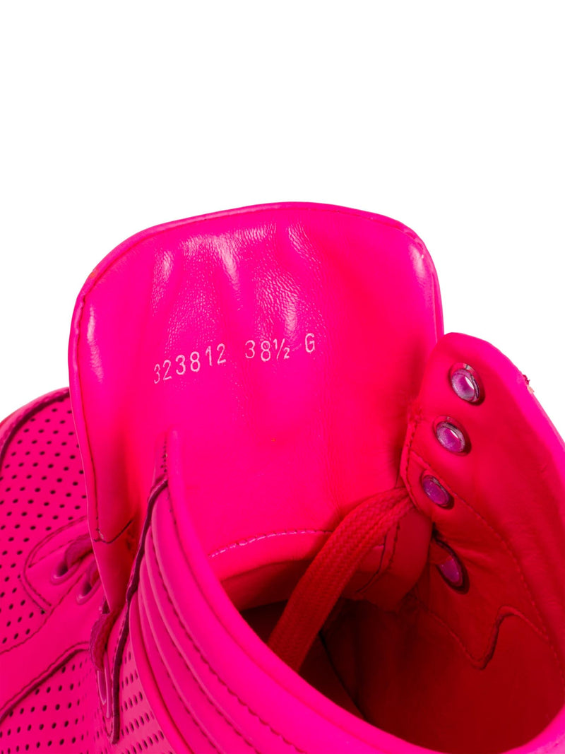Gucci Leather GG Coda High Top Sneakers Hot Pink-designer resale