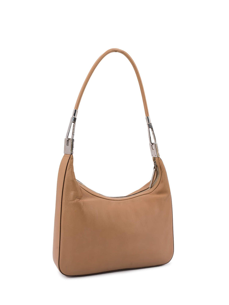 Gucci Leather Hobo Bag Beige