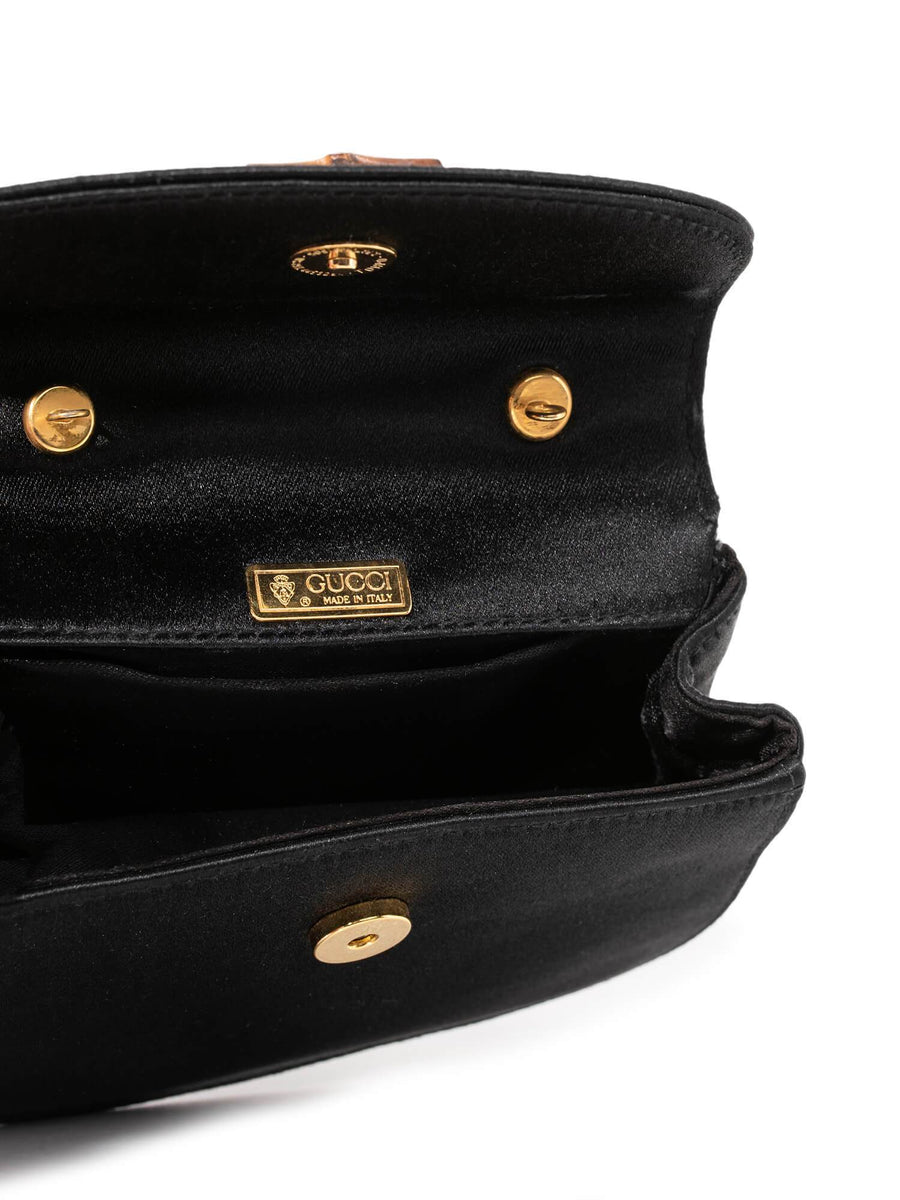 Gucci Mini Bamboo Top Handle Bag Black