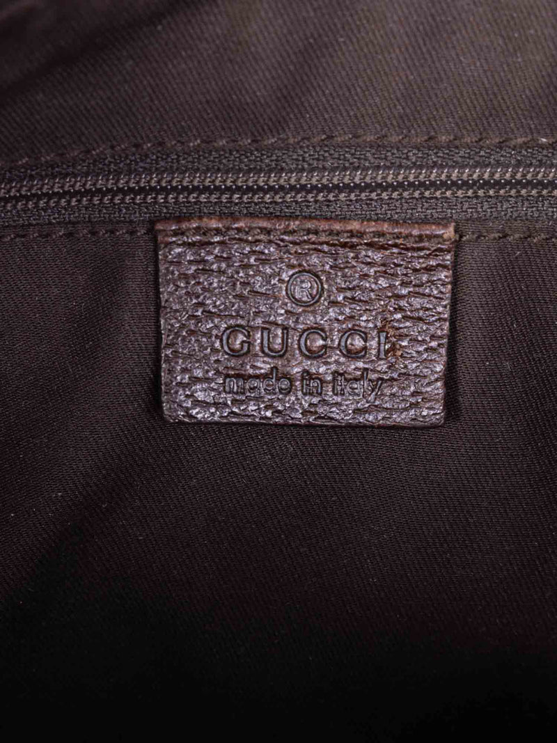 Gucci Vintage GG Supreme Monogram Hobo Bag Brown-designer resale