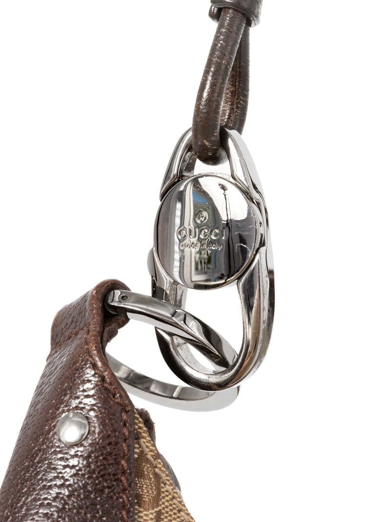 Gucci Vintage GG Supreme Monogram Hobo Bag Brown-designer resale
