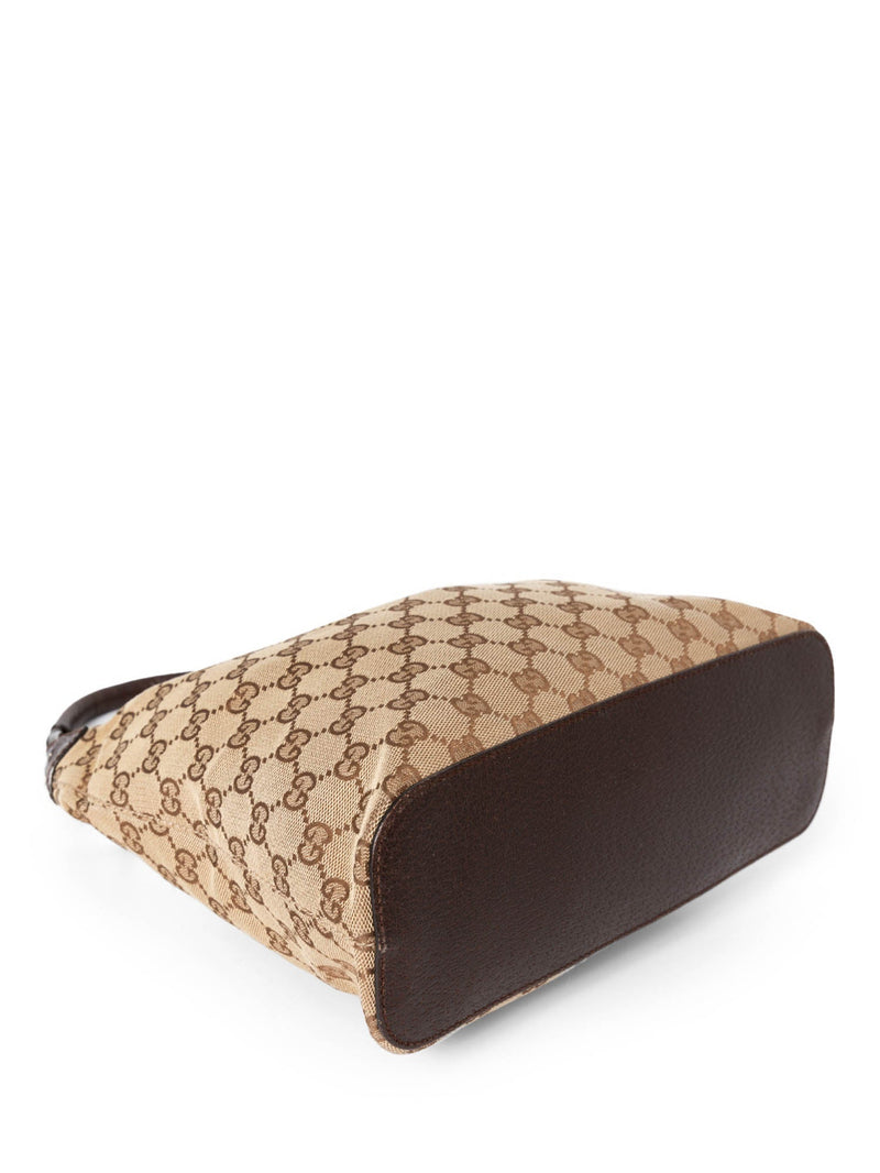 Gucci Vintage GG Supreme Monogram Hobo Bag Brown-designer resale