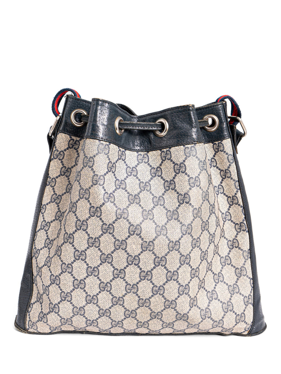 バッグ Vintage Gucci Web Stripe GG Boston Bag 2002_gucci_blue_monogram_bosto