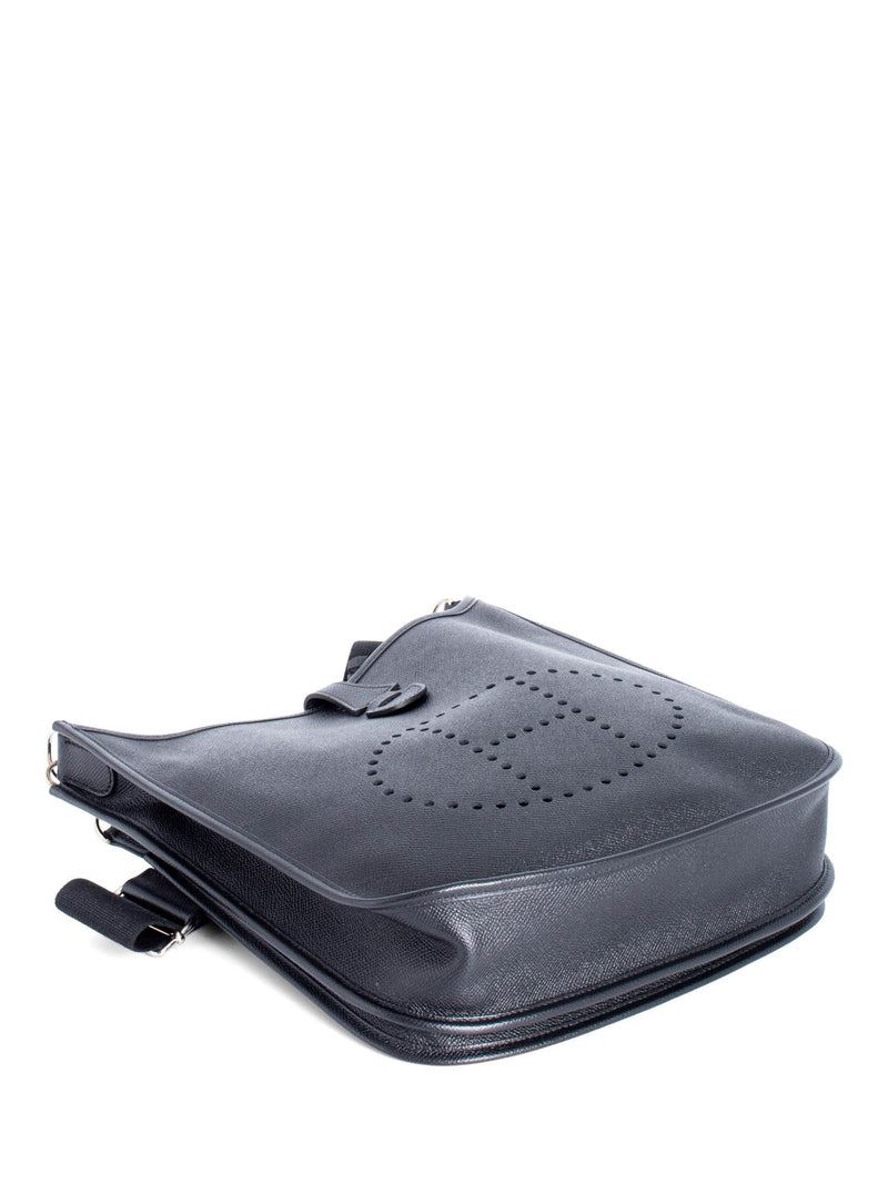Hermes Epsom Leather Evelyne III MM Messenger Bag Black-designer resale