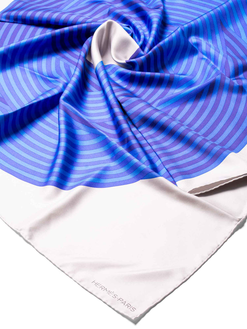 Hermes Maillons de Joel Stein Silk Scarf 90 Blue Grey-designer resale