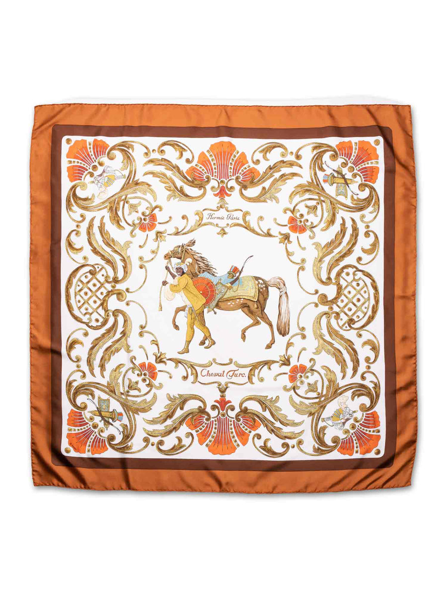 Hermes Silk Cheval Turc Scarf 90 Multi Color
