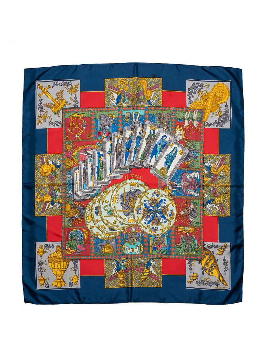 Hermes Silk Le Tarot Scarf 90 Multicolor