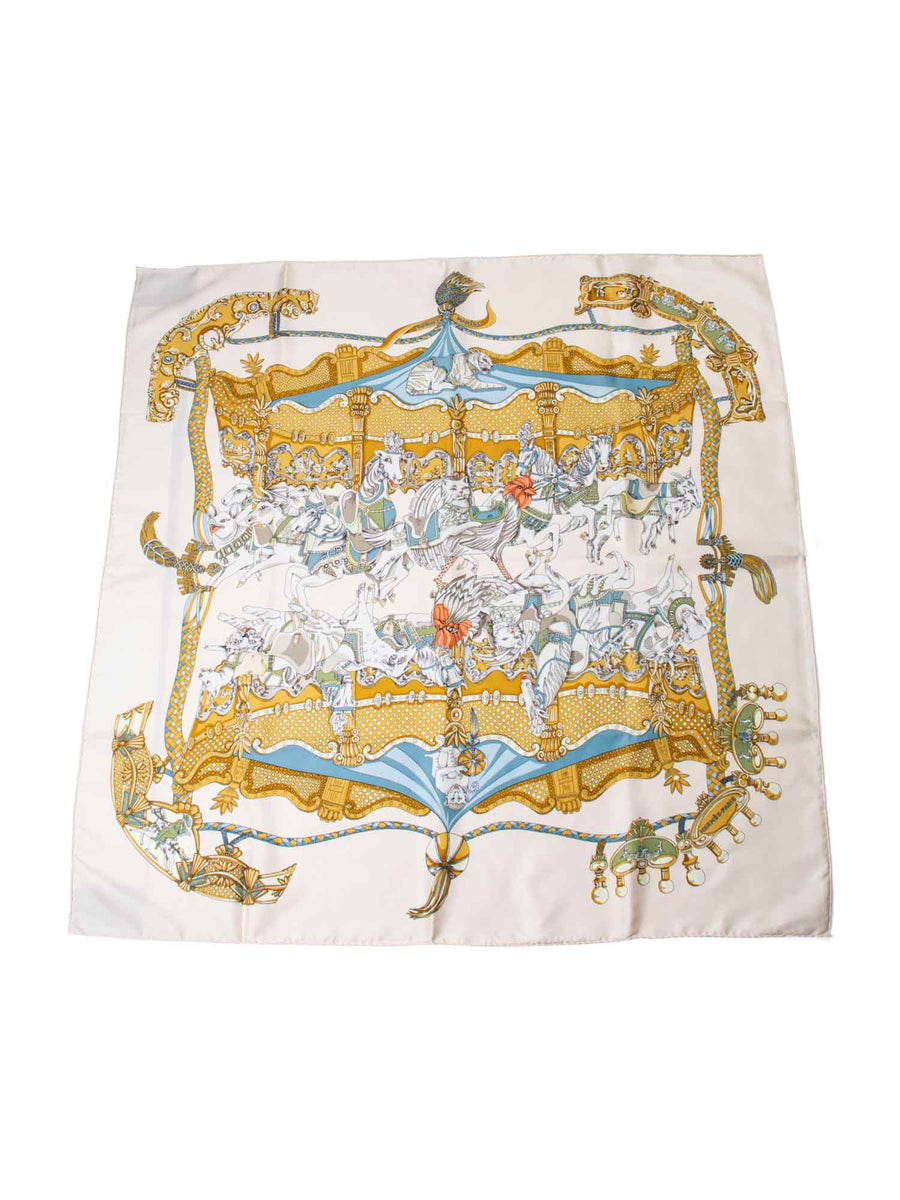 Hermes Silk Tournez Manege Scarf 90 Multicolor