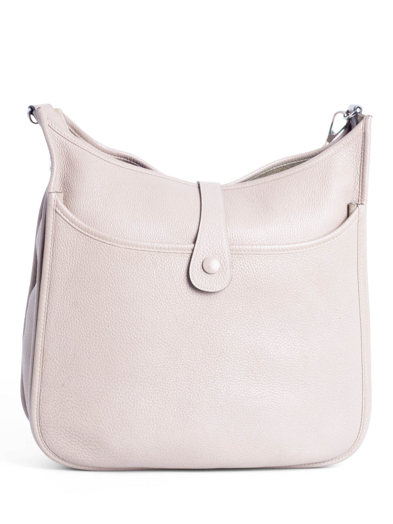 Hermes Togo Leather Evelyne III GM Messenger Bag Taupe-designer resale