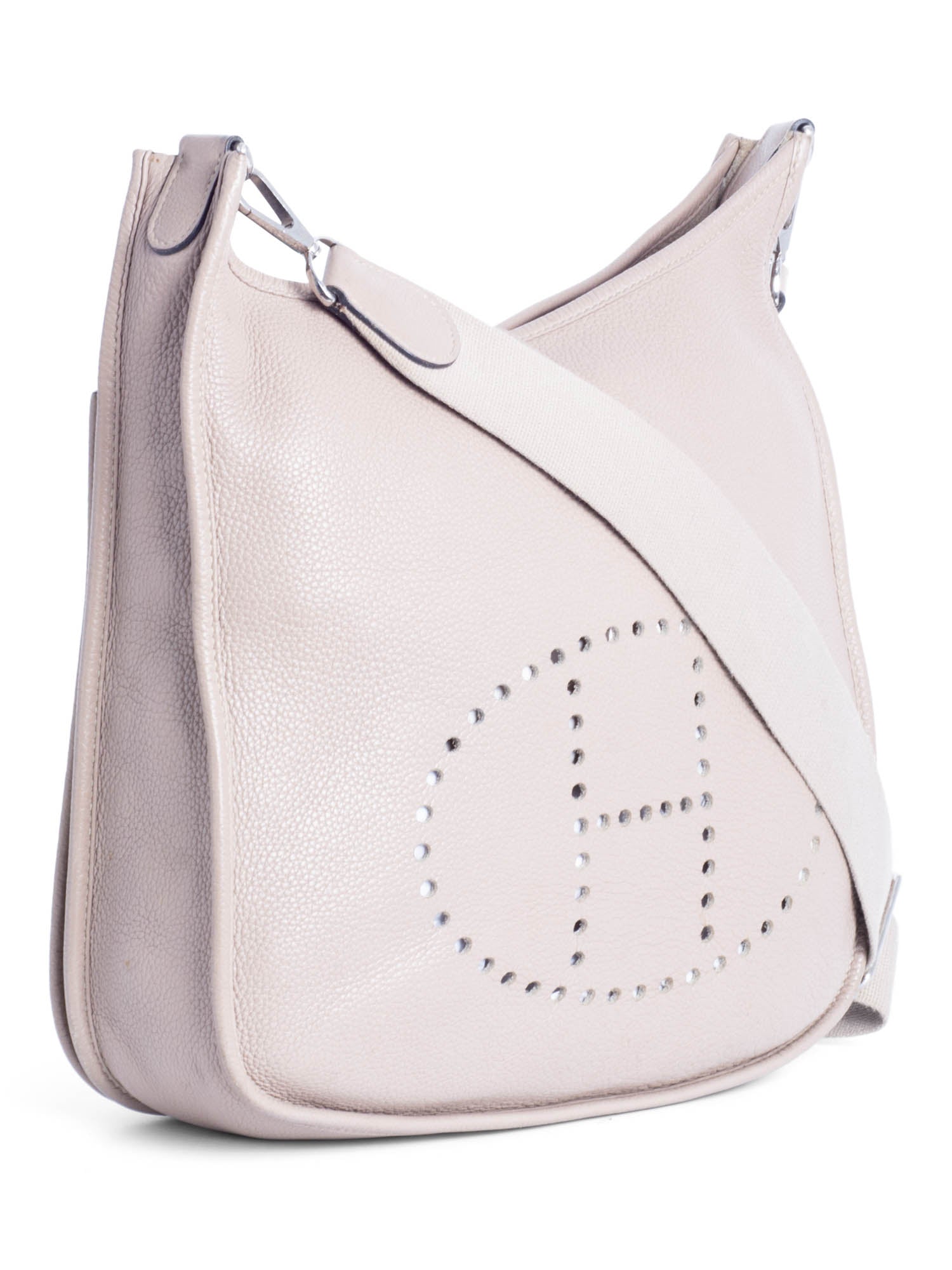 Hermes Togo Leather Evelyne III GM Messenger Bag Taupe-designer resale