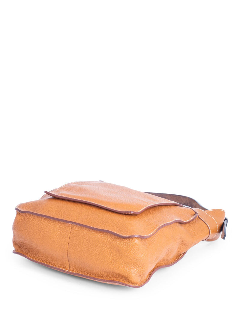 Hermes Togo Leather Hobo Bag Brown-designer resale