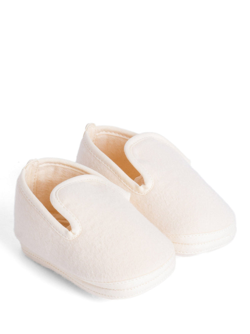 Hermes Wool Baby Shoes Ivory-designer resale