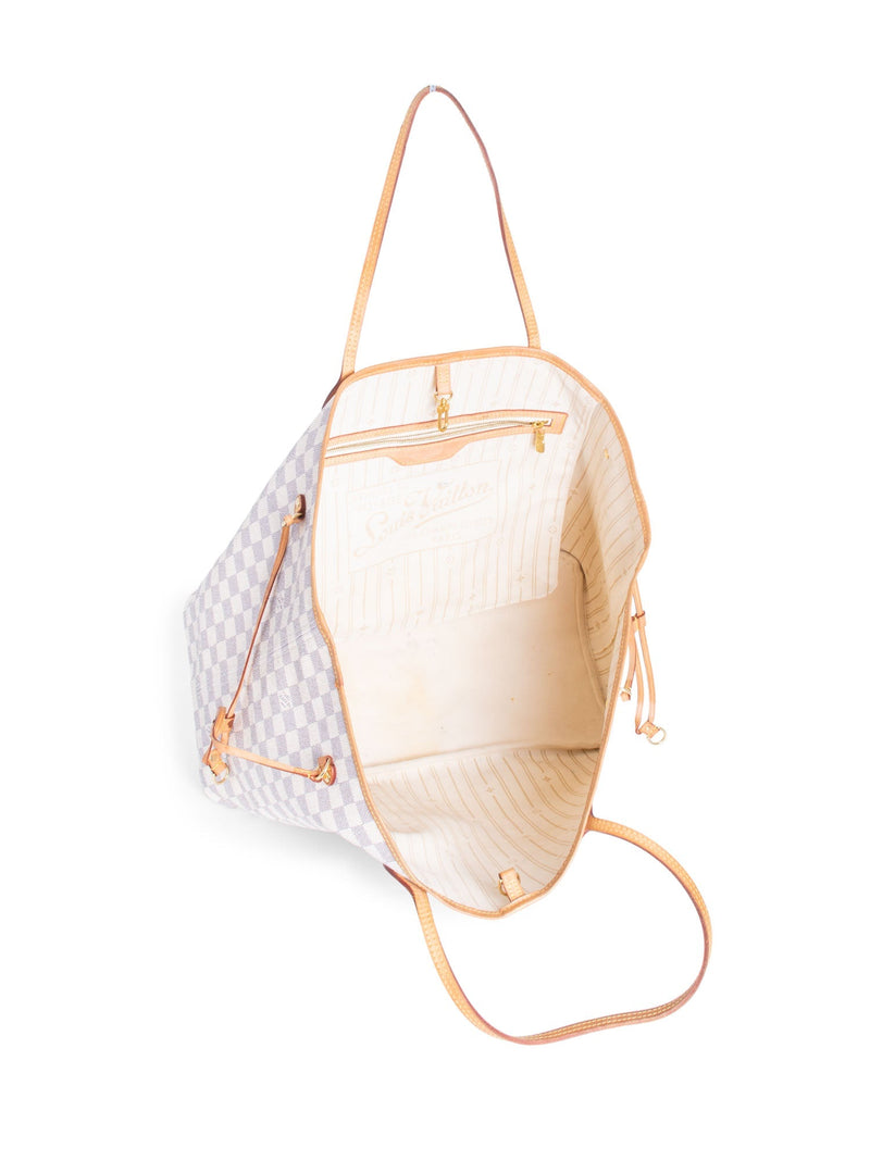 Louis Vuitton Damier Azur Neverfull Bag GM White-designer resale