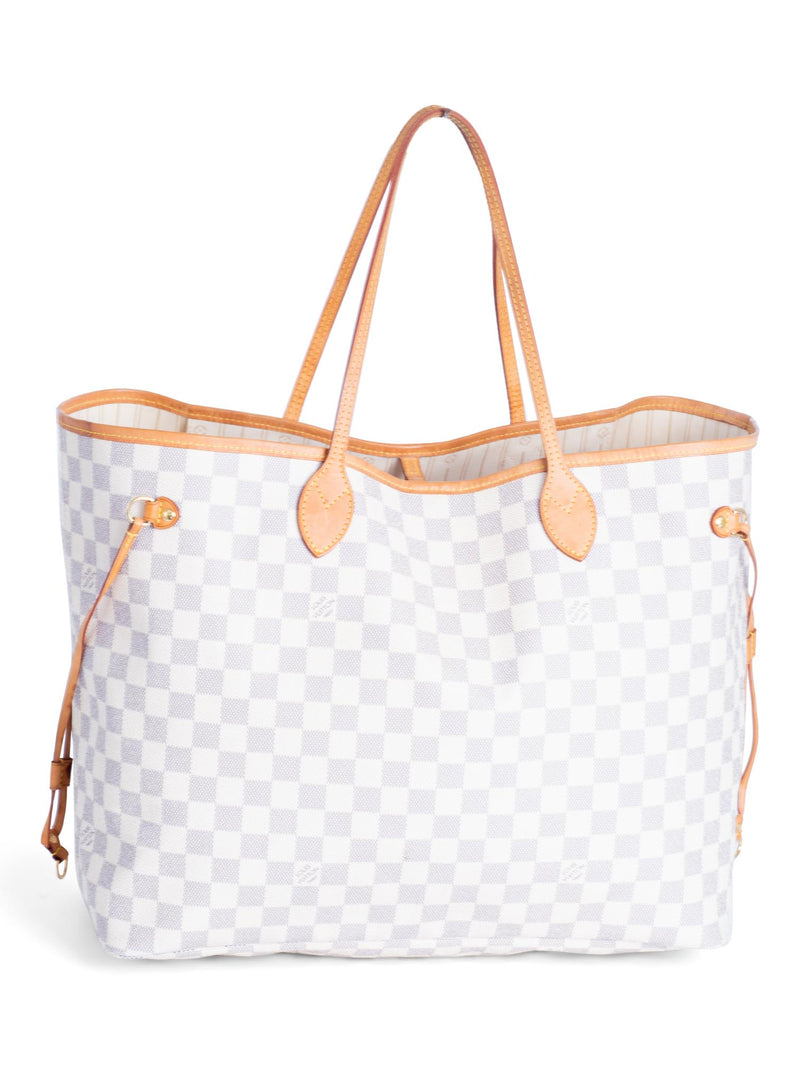 Louis Vuitton Damier Azur Neverfull Bag GM White-designer resale