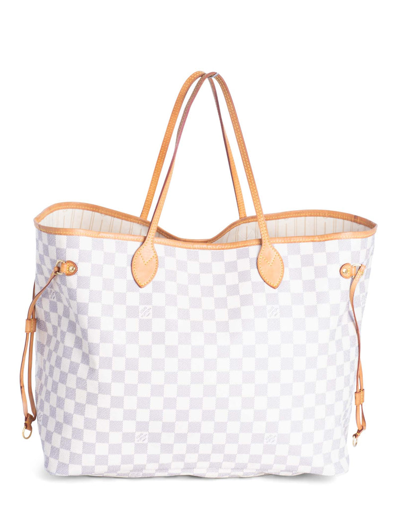 Louis Vuitton Damier Azur Neverfull Bag GM White-designer resale