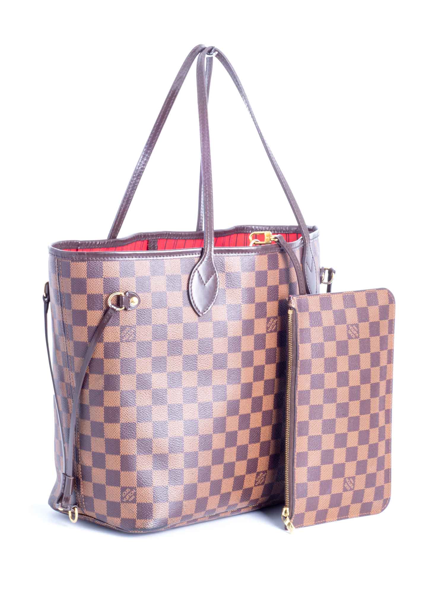 Louis Vuitton Damier Ebene Neverfull Bag MM Brown-designer resale
