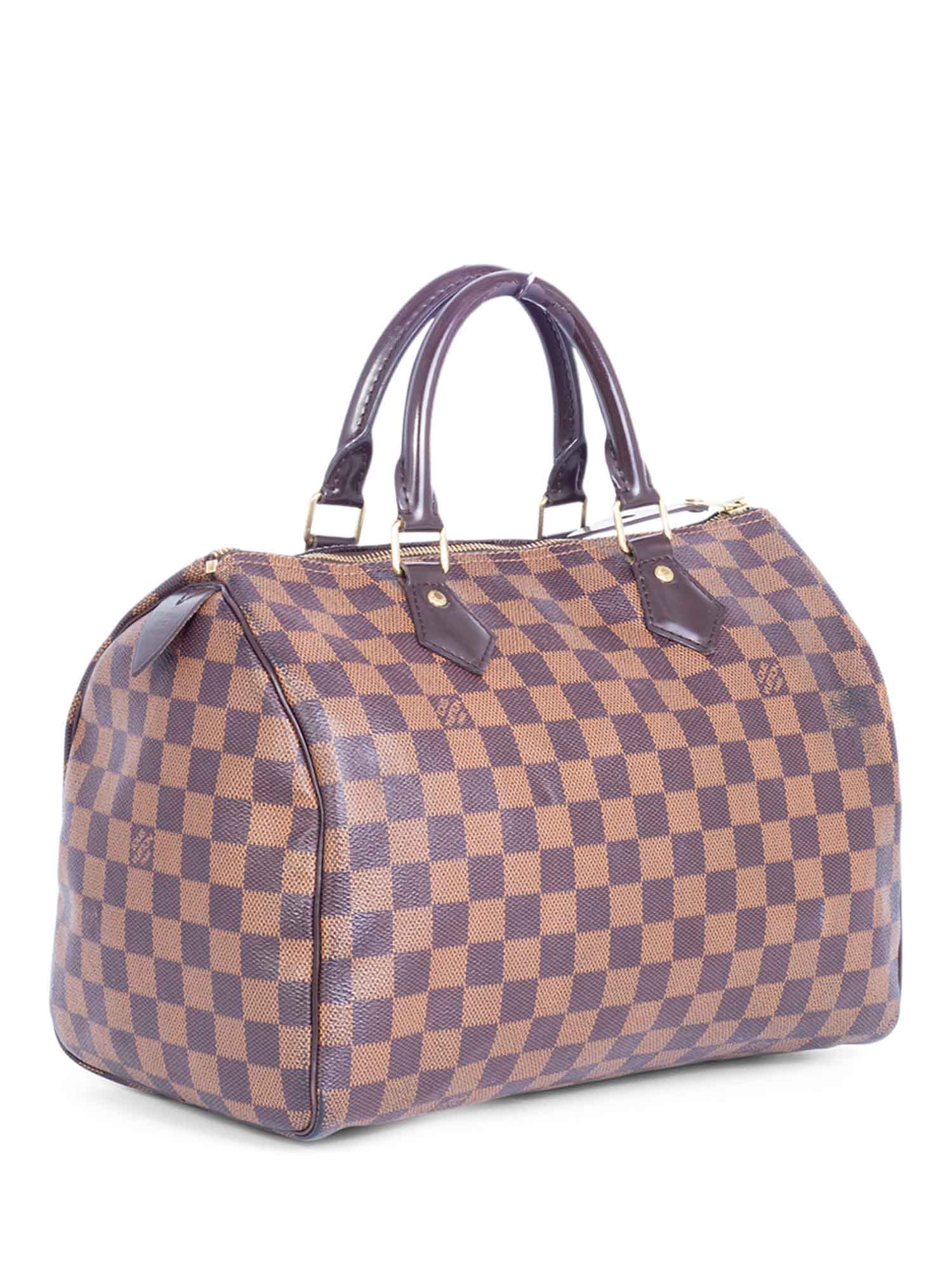 Louis Vuitton Damier Ebene Speedy Bag 30 Brown-designer resale