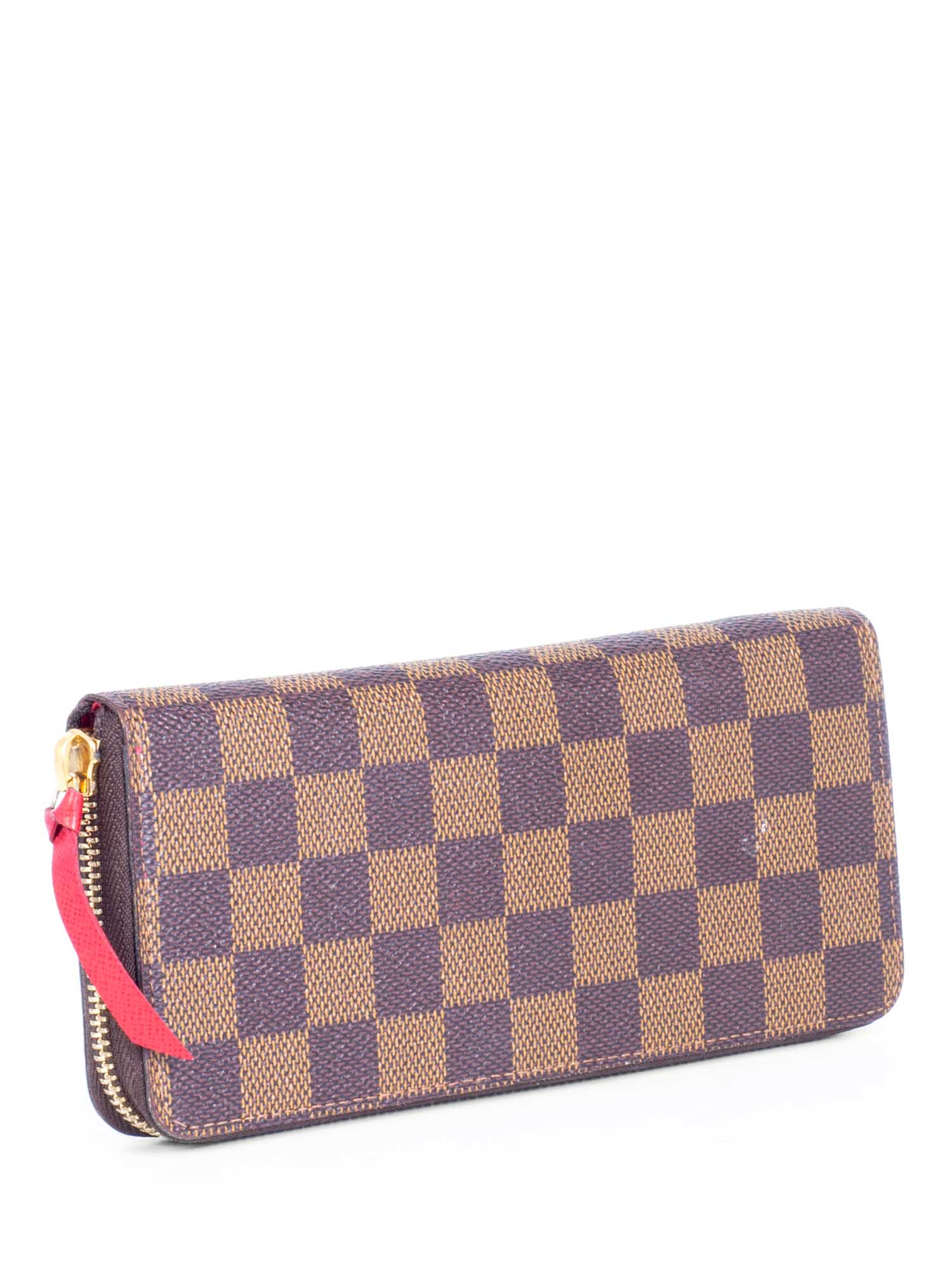 Louis Vuitton Damier Ebene Zip Around Wallet Brown-designer resale