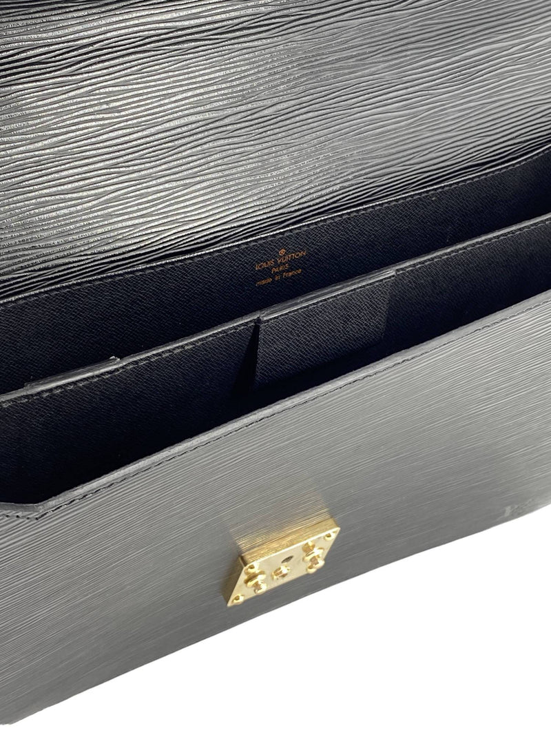 Louis Vuitton Epi Leather Ambassador Briefcase Black-designer resale