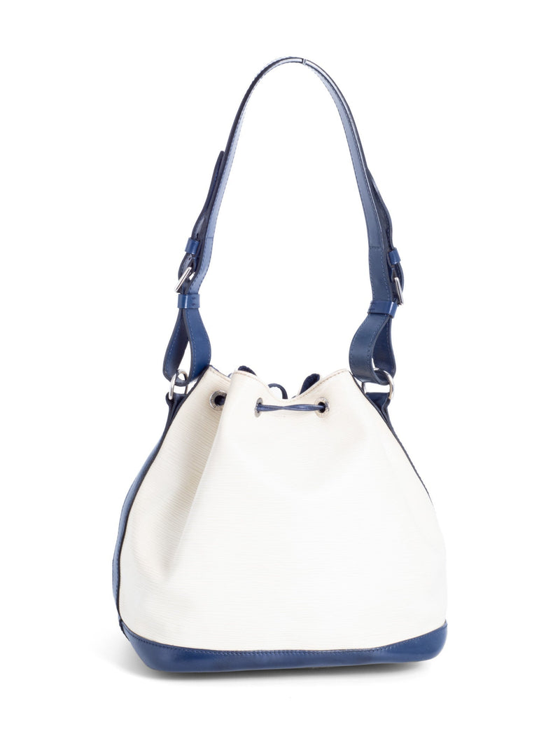 Louis Vuitton Epi Leather Bucket Bag Ivory Blue-designer resale