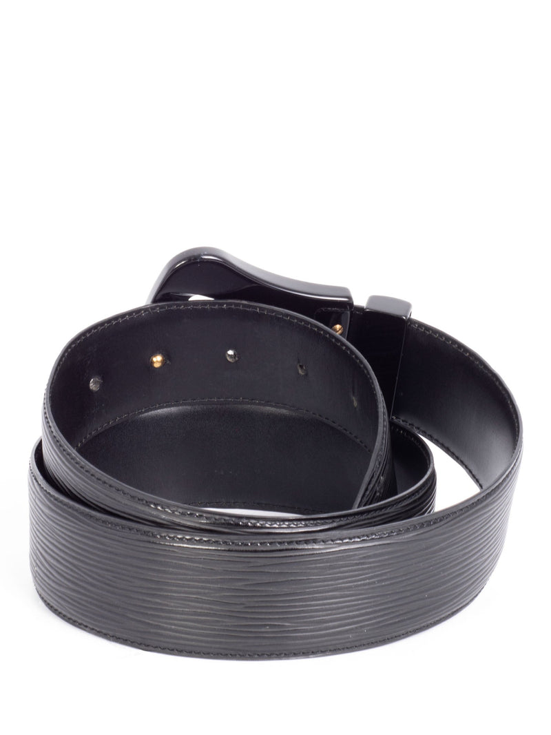 Louis Vuitton Epi Leather Large Buckle Belt Black-designer resale