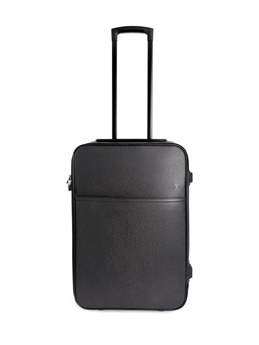 Louis Vuitton Leather Ardoise Taiga Pegase 60 Rolling Suitcase Black