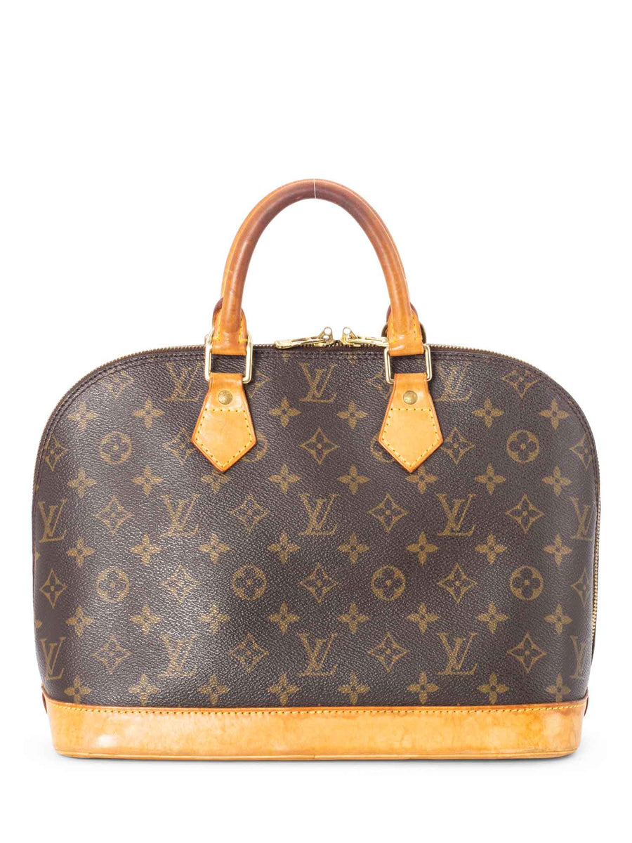 Alma handbag Louis Vuitton Brown in Plastic - 31843942