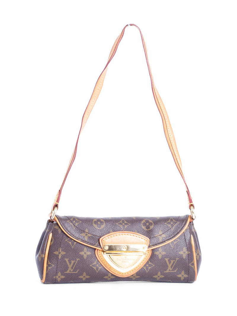 Louis Vuitton Monogram Buckle Flap Pochette Bag Brown-designer resale