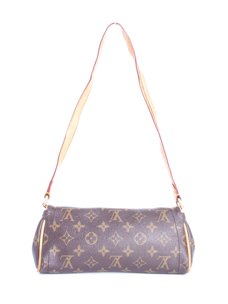 Louis Vuitton Monogram Buckle Flap Pochette Bag Brown-designer resale