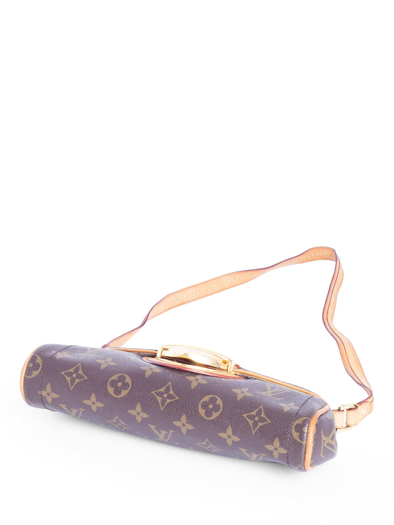 Louis Vuitton Monogram Buckle Flap Pochette Bag Brown-designer resale