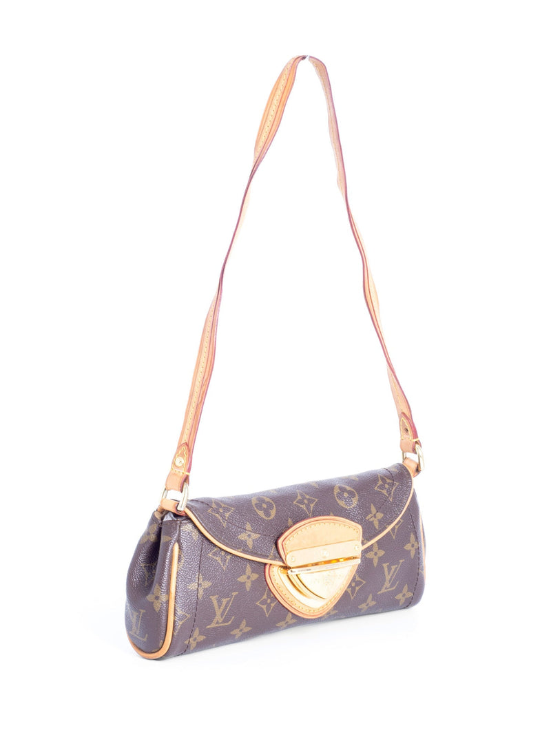 Louis Vuitton Monogram Buckle Flap Pochette Bag Brown-designer resale