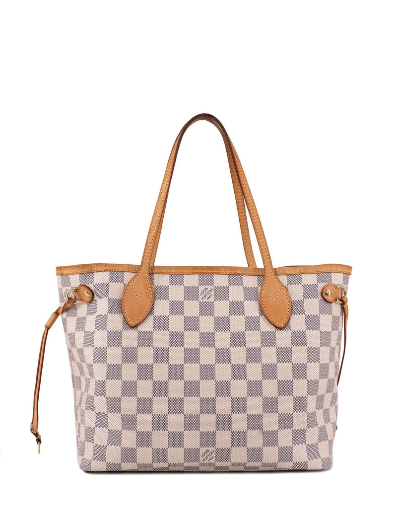 Louis Vuitton Monogram Damier Azur Small Neverfull PM Bag White-designer resale