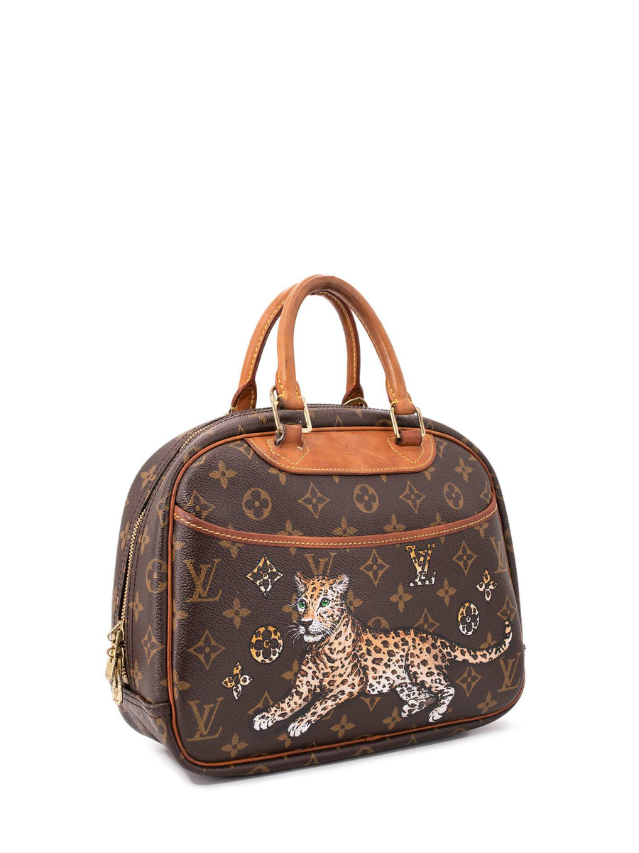 LOUIS VUITTON モノグラム ハンドバッグ ドーヴィル Louis Vuitton Monogram Hand Painted Deauville Bag PM Brown