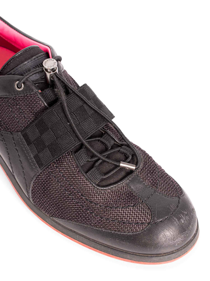 Louis Vuitton Monogram Leather Canvas Sneaker Black-designer resale