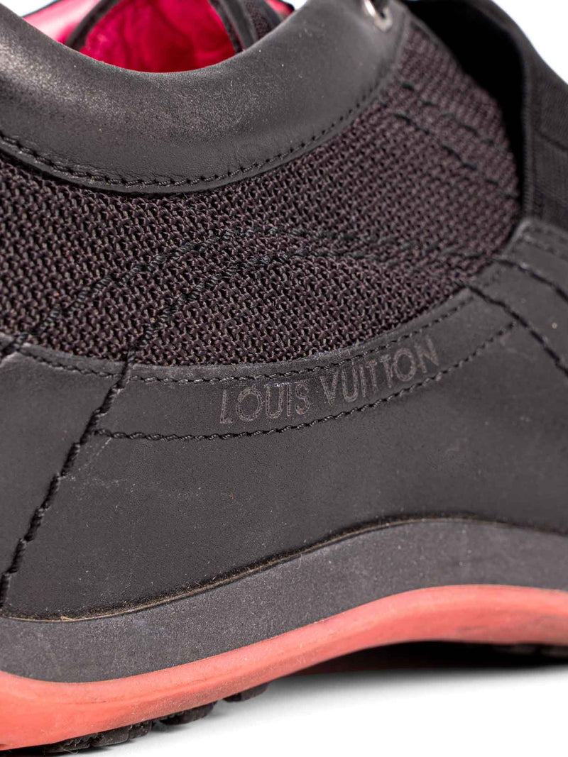 Louis Vuitton Monogram Leather Canvas Sneaker Black-designer resale