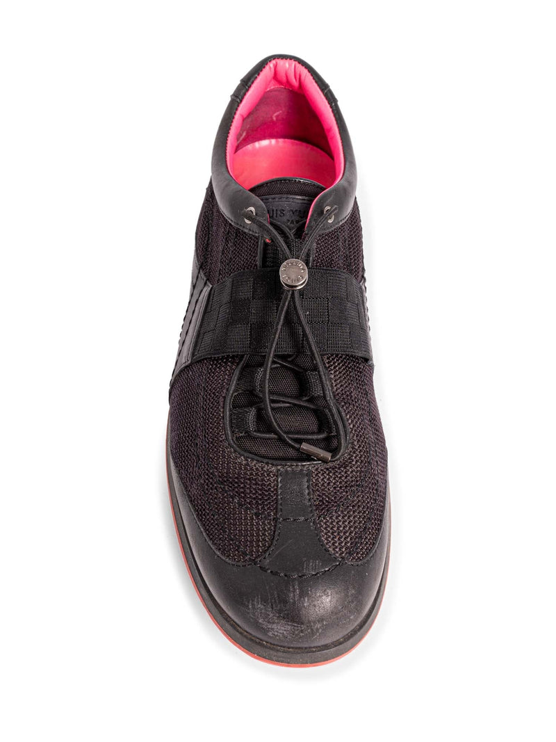 Louis Vuitton Monogram Leather Canvas Sneaker Black-designer resale