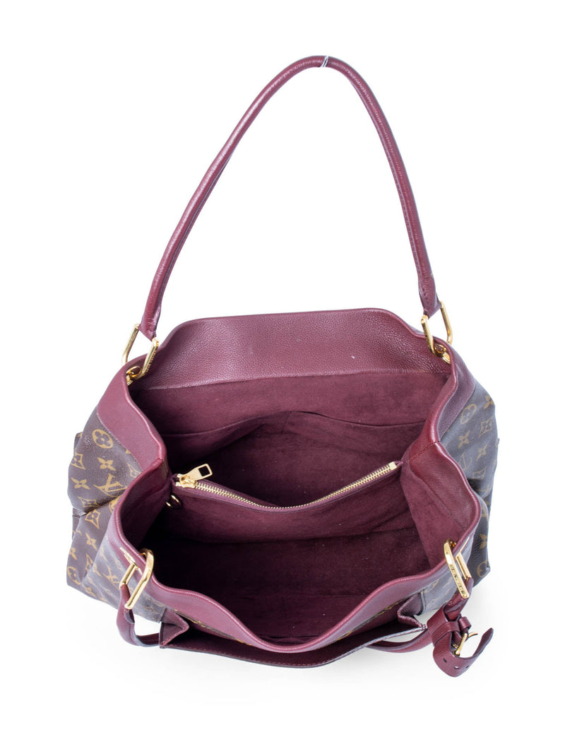 Louis Vuitton Monogram Leather Olympe Aurore Bag Brown Burgundy-designer resale