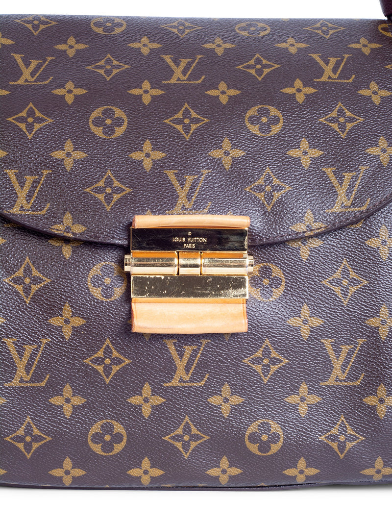 Louis Vuitton Monogram Leather Olympe Aurore Bag Brown Burgundy-designer resale
