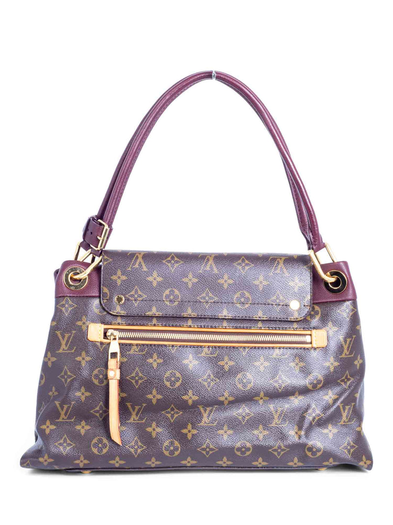 Louis Vuitton Monogram Leather Olympe Aurore Bag Brown Burgundy-designer resale