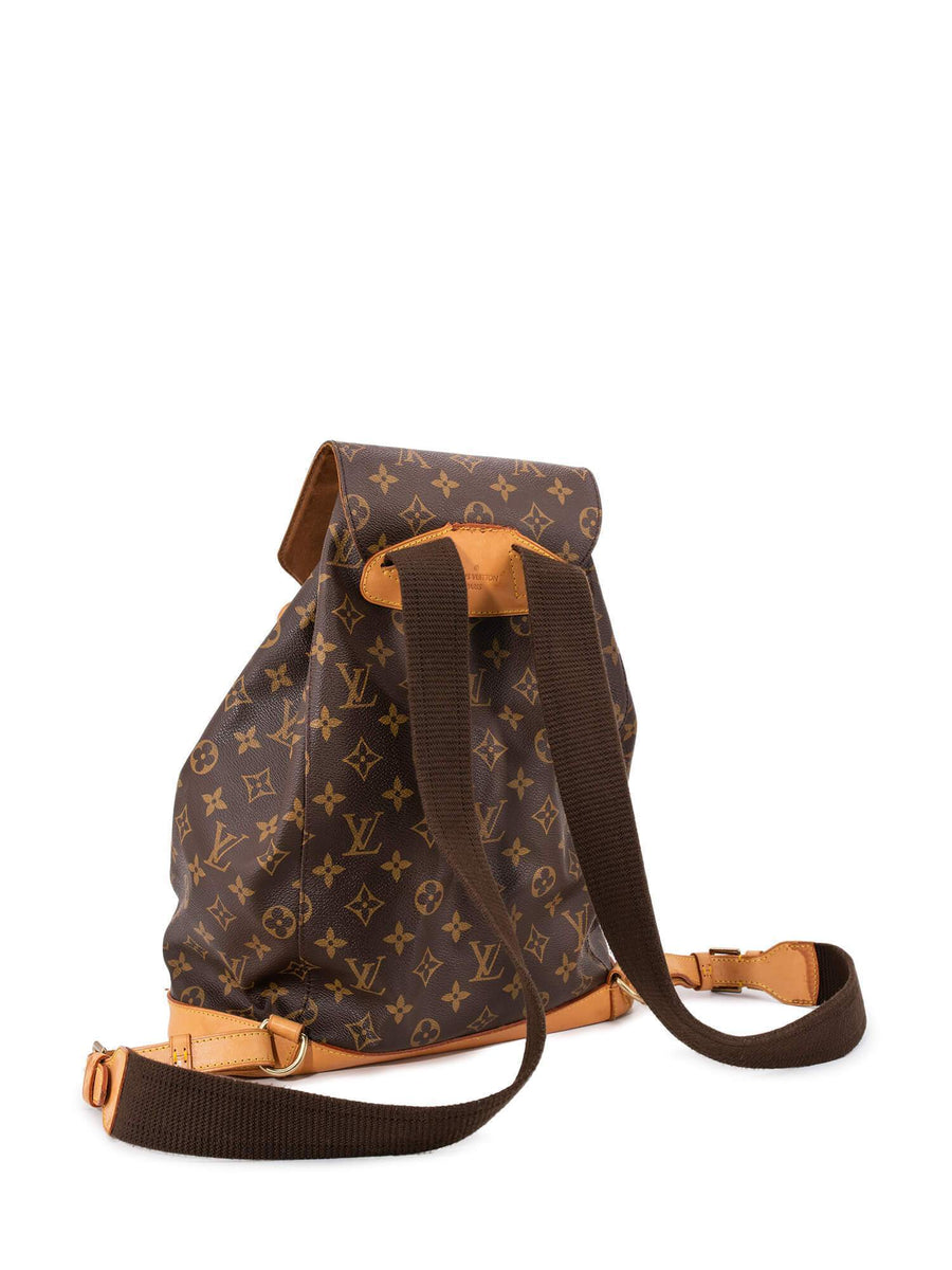 Montsouris vintage backpack Louis Vuitton Brown in Synthetic