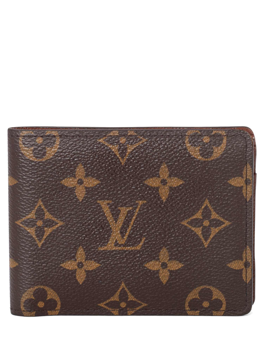 Louis Vuitton lv man short wallet multiple monogram brown
