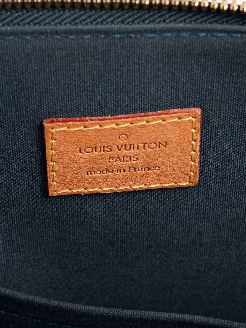 Louis Vuitton Monogram Patent Leather Alma GM Bag Green-designer resale