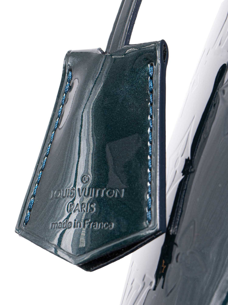 Louis Vuitton Monogram Patent Leather Alma GM Bag Green-designer resale