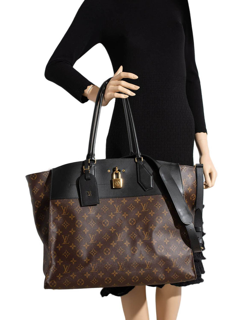 Louis Vuitton Monogram Steamer XXL Bag Brown Black-designer resale